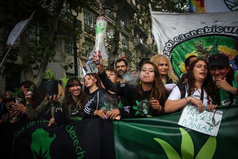 Marcha de la marihuana en Buenos Aires. Mayo 2023