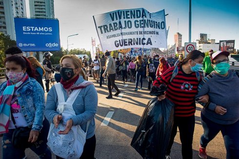 Movilización en Puente Pueyrredón