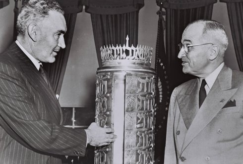 Jaim Weizmann con el presidente de EEUU Harry Truman