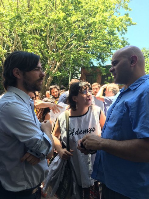 Nicolás Del Caño, Claudio Dellecarbonara y Marilina Arias