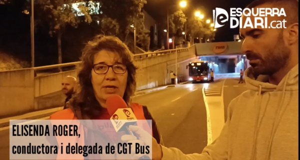 Voces desde los piquetes de la huelga de buses en Barcelona