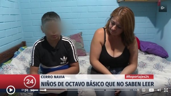 24 Horas expone a niños de Cerro Navia que no saben leer para culpar a los profesores de escuelas municipales