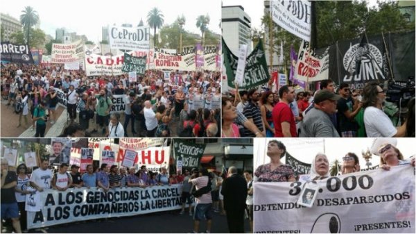 Argentina: marcha y acto en Plaza de Mayo por la libertad de Arakaki, Ponce y los presos políticos