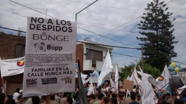 Bunge: caravana y concentración frente al Ministerio de Trabajo