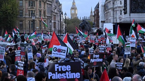 Las masivas movilizaciones por palestina profundizan la crisis política en el Reino Unido