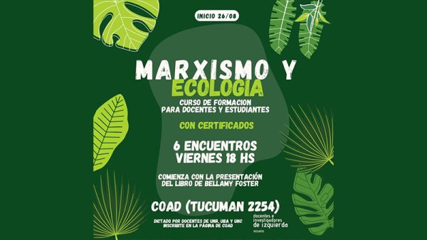 Rosario: segundo encuentro de Ecología y Marxismo en COAD