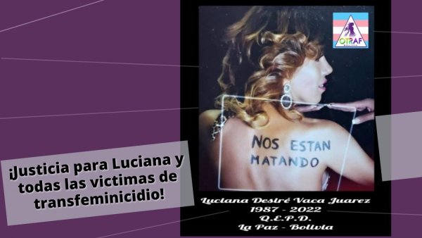 ¡Justicia para Luciana y todas las víctimas de transfeminicidio!