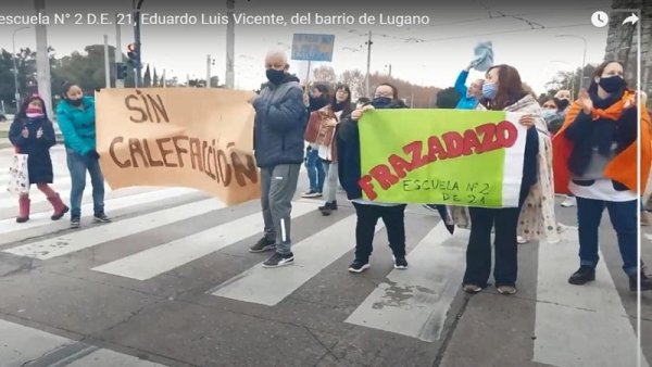 Frazadazo en Lugano: “No están dadas las condiciones para aprender, ni enseñar”