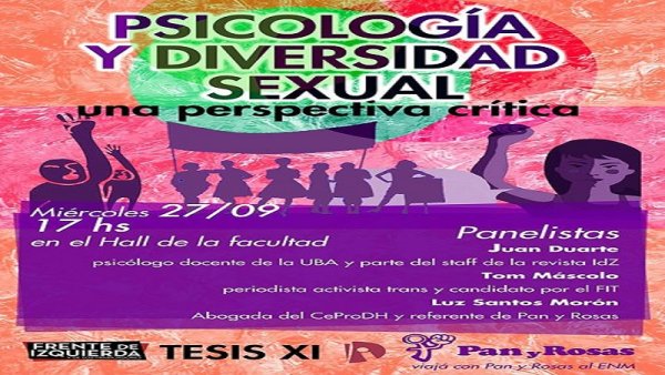 La Plata: psicología y diversidad sexual, una perspectiva crítica