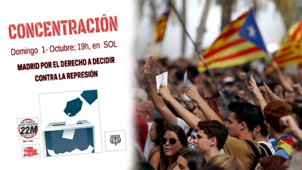 1-O: Sol será el centro de la solidaridad de Madrid con Catalunya 