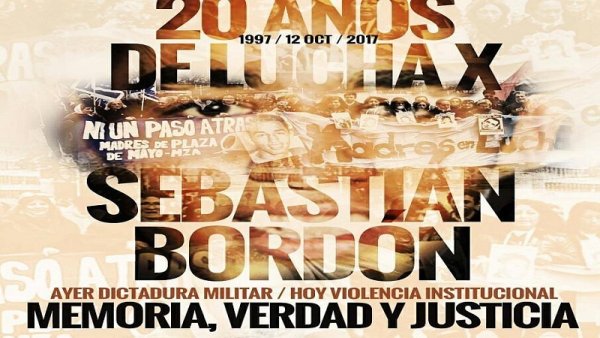 Sebastián Bordón: 20 años de un emblema del gatillo fácil