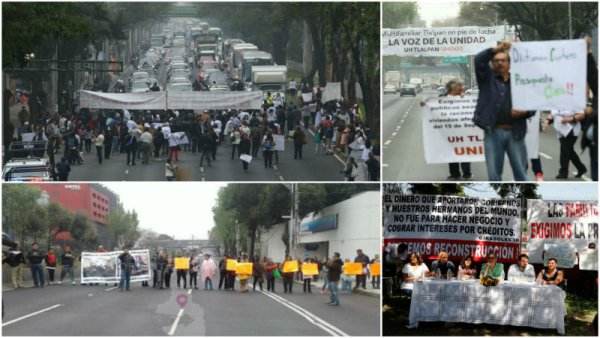 "¿Y el dinero para la reconstrucción?": protestan damnificados en la CDMX