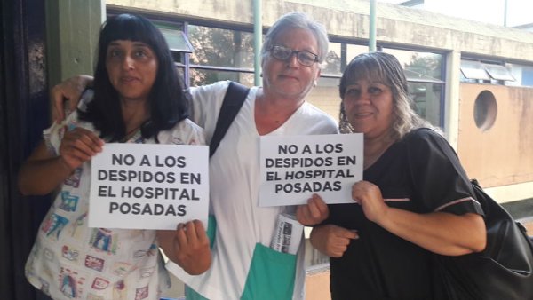 Trabajadores del Hospital Paroissien se solidarizan con los despedidos del Posadas