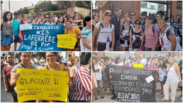 Más de 400 docentes estudiantes y familias se movilizan y desmienten la campaña de Kicillof