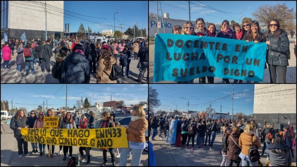 Chubut: Masivo paro docente por aumento de salarios y contra el ajuste de Arcioni