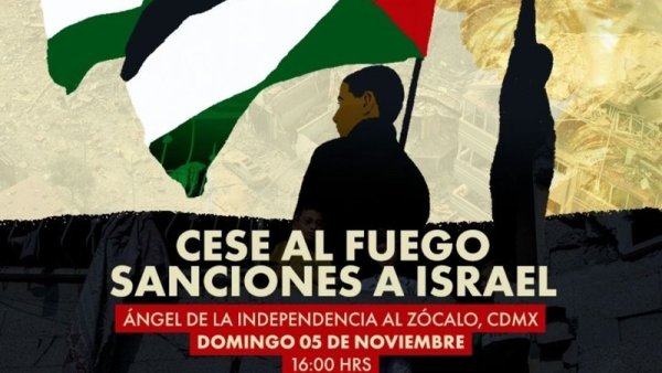 Organizaciones y activistas convocan a nueva marcha unitaria en CDMX por Palestina