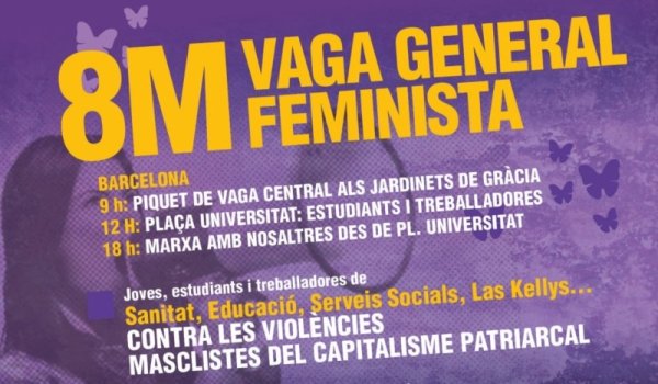 Catalunya | ¡Este 8M trabajadoras y estudiantes hacemos huelga general feminista!