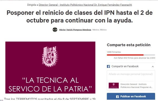 Piden politécnicos postergar el regreso a clases