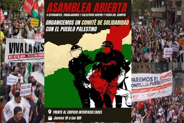 ZARAGOZA l Asamblea abierta el 19-O por un comité de solidaridad con el pueblo palestino