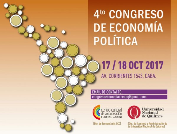 Se realizará el 4º Congreso de Economía Política en CABA