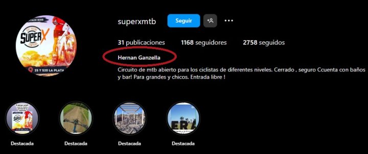 Cuenta (ya en desuso) de SuperX, propiedad de Hernán Ganzella