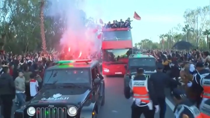 Festejos en Marruecos por el cuarto puesto | Captura de video