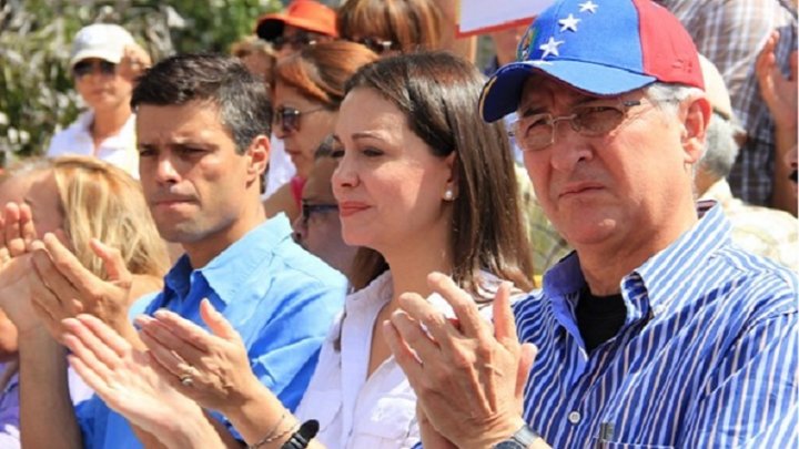 En la imagen Leopoldo López, María Corina Machado y Antonio Ledezma