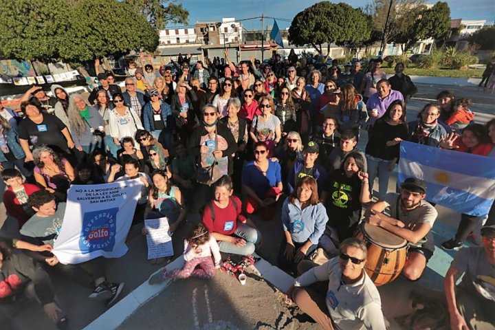 Asamblea de la Multisectorial en defensa del Golfo San Matías.