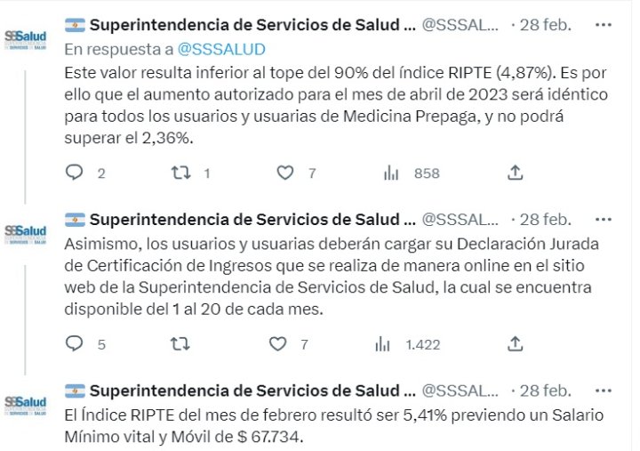 La Superintendencia de Servicios de Salud anunció cómo será el aumento de las prepagas en abril.